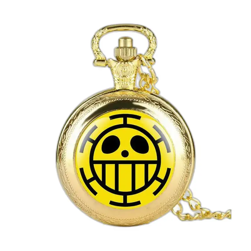 Eendelig zakhorloge met fantasiekwartsketting - Brons