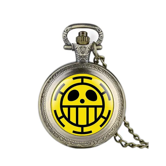 Eendelig fancy quartz kettingzakhorloge - zwart