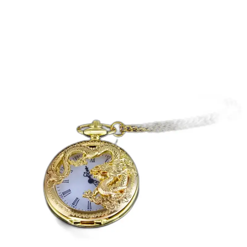 Dames gouden kwarts kettingzakhorloge