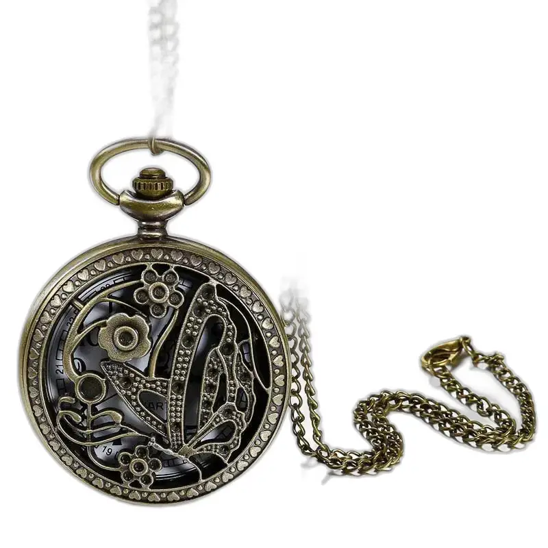 Zakhorloge ketting Retro Chic Brons