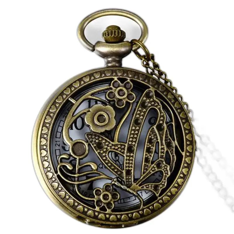 Zakhorloge ketting Retro Chic Brons