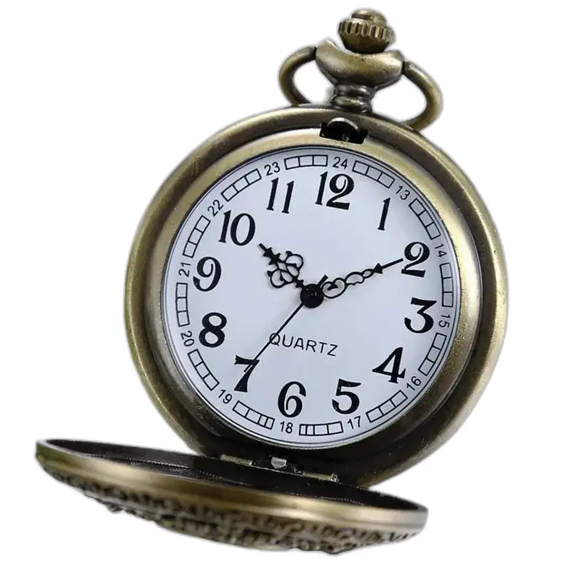 Zakhorloge ketting Retro Chic Brons