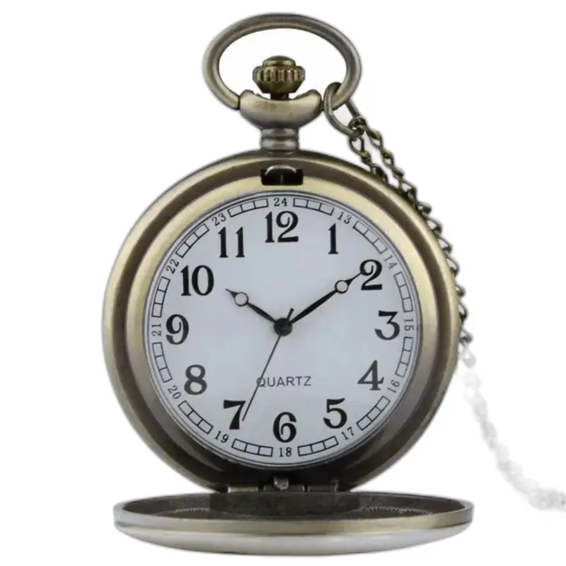 Fancy bronzen Snowl kettingzakhorloge