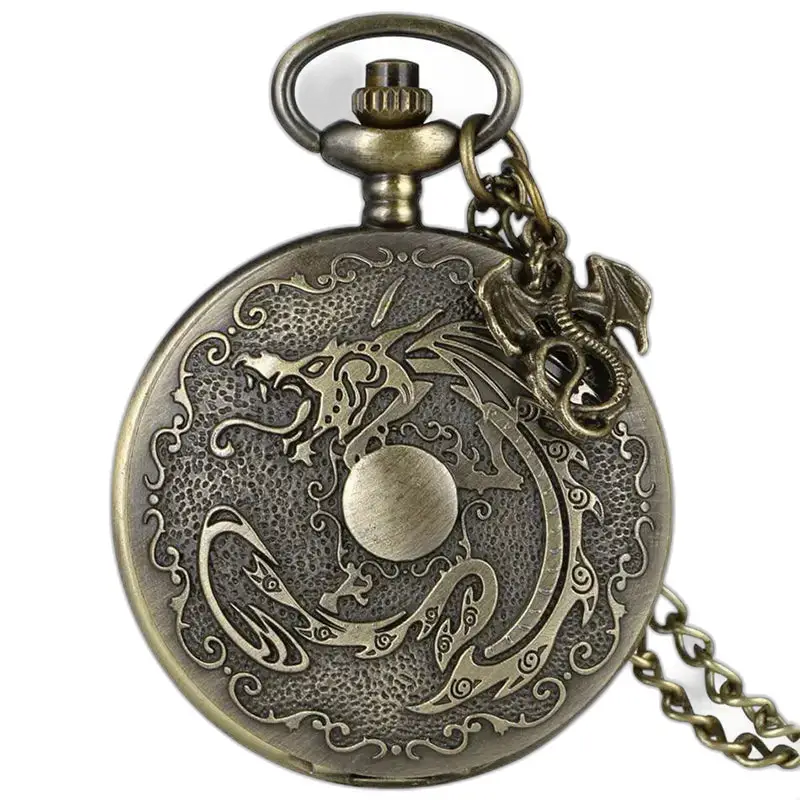 Bronzen fancy stijl kettingzakhorloge