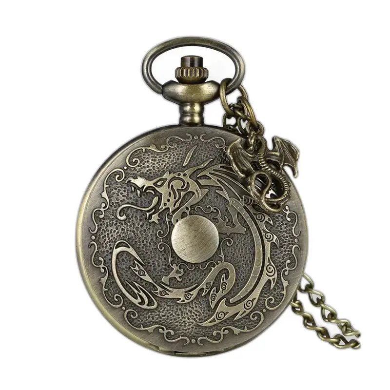 Bronzen fancy stijl kettingzakhorloge