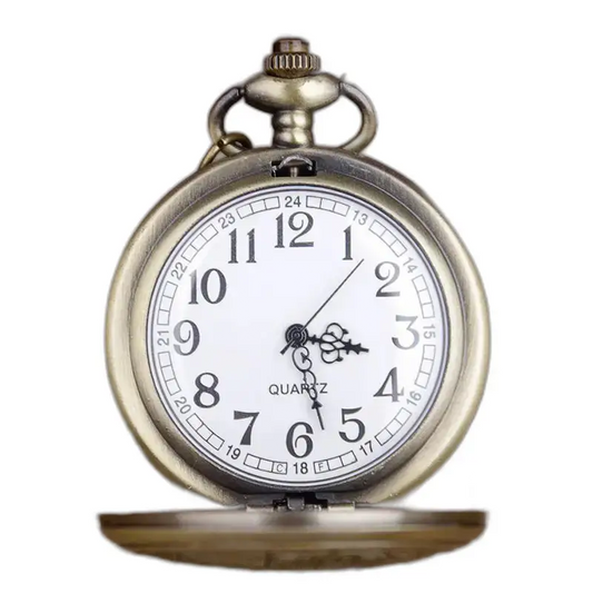 Vintage smaragdgroene ketting zakhorloge