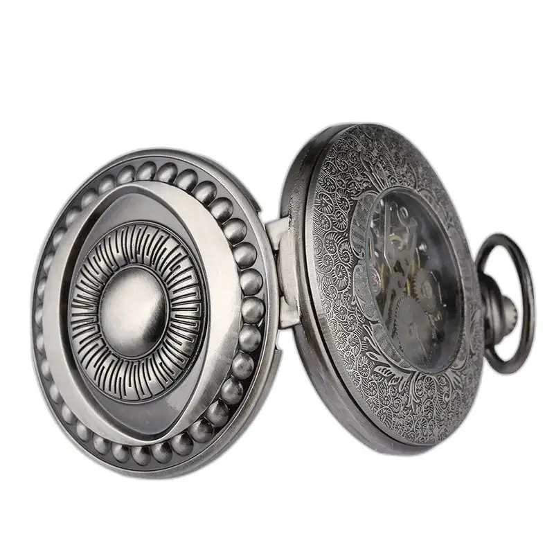 Montre à Gousset Cuivre Magnifique Vintage Chic avec un élégant cadran en argent