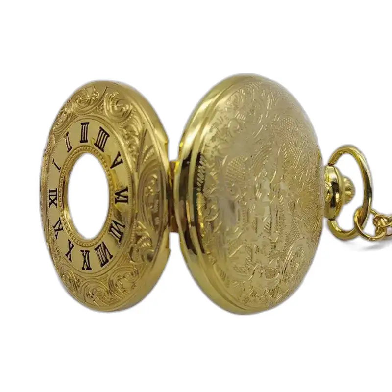 Demi Chasseur Chic herenzakhorloge in goud met Romeinse cijfers