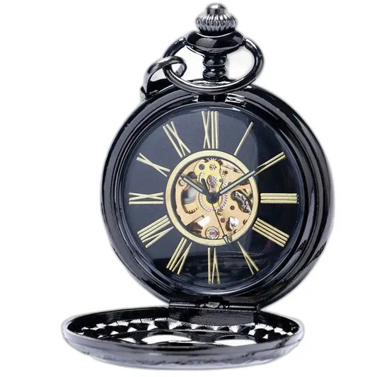 Demi Chasseur Mechanisch Chique zakhorloge met elegant zwart mechanisch uurwerk