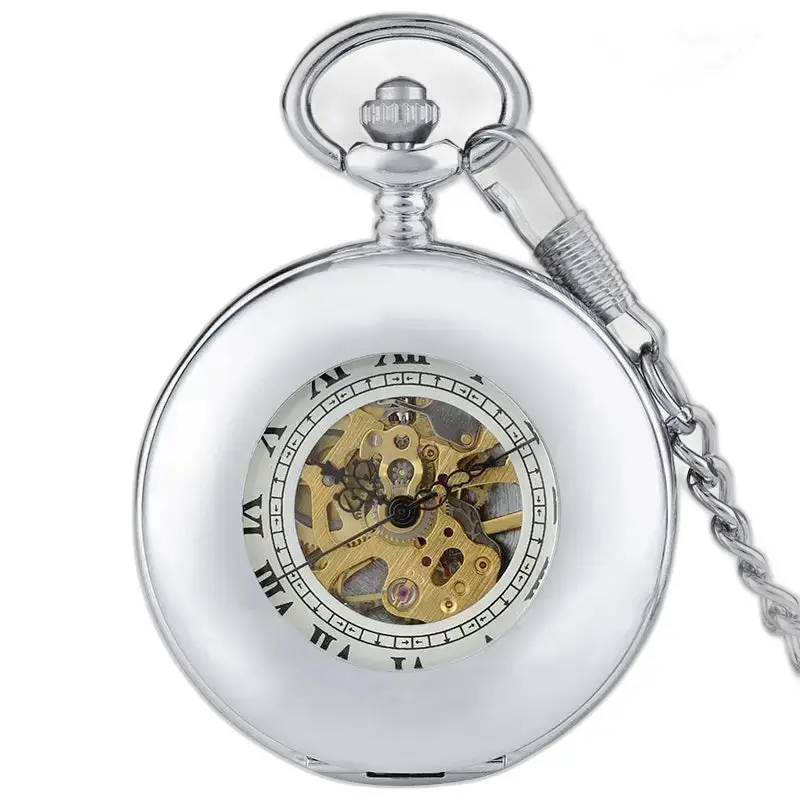 Demi Chasseur mechanisch zakhorloge in zilver, tijdloze elegantie