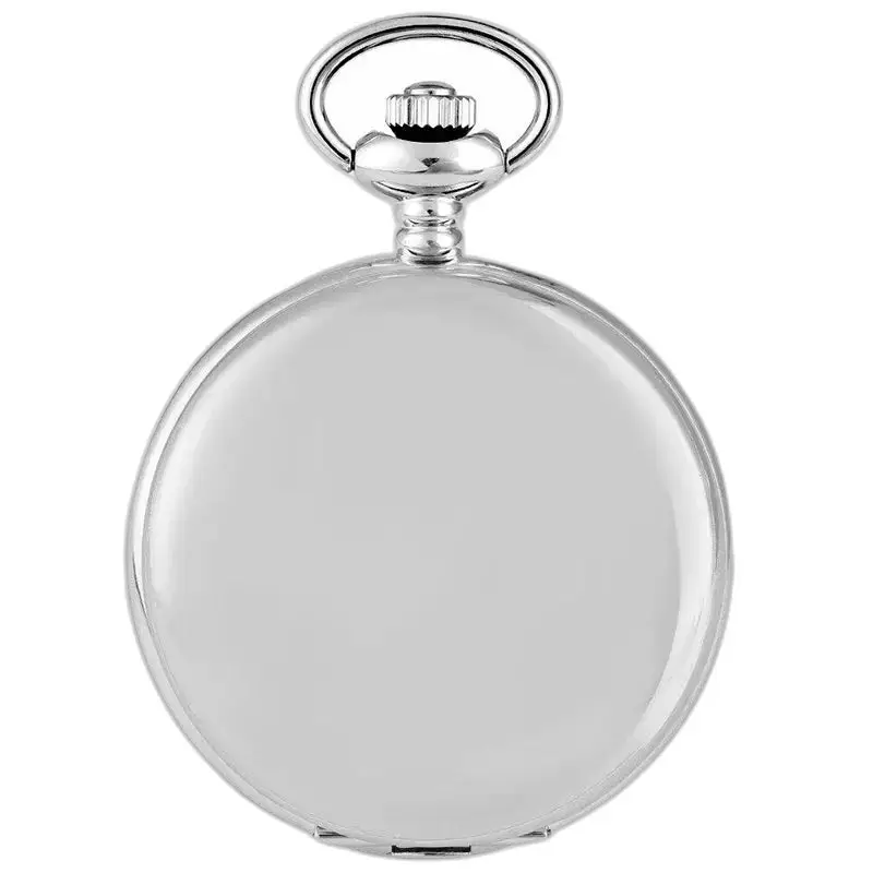 Chique Demi Chasseur mechanisch zakhorloge in zilver, elegant en klassiek