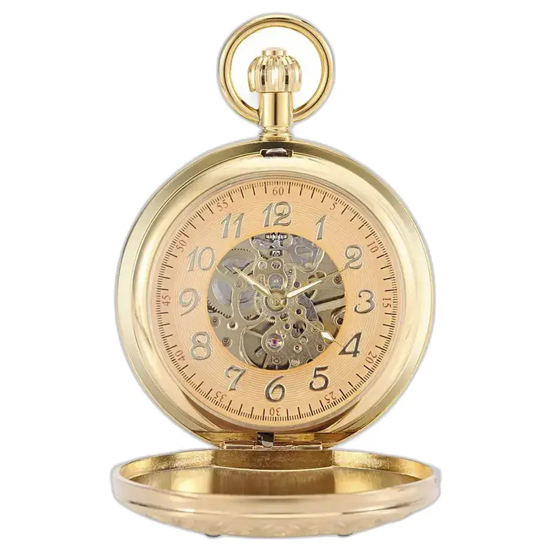 Double Chasseur Golden Luxe Zakhorloge met een elegant gouden design
