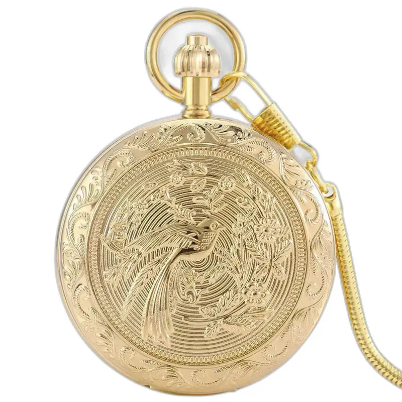 Golden Luxe Double Chasseur Zakhorloge, elegant sierlijk gouden horloge
