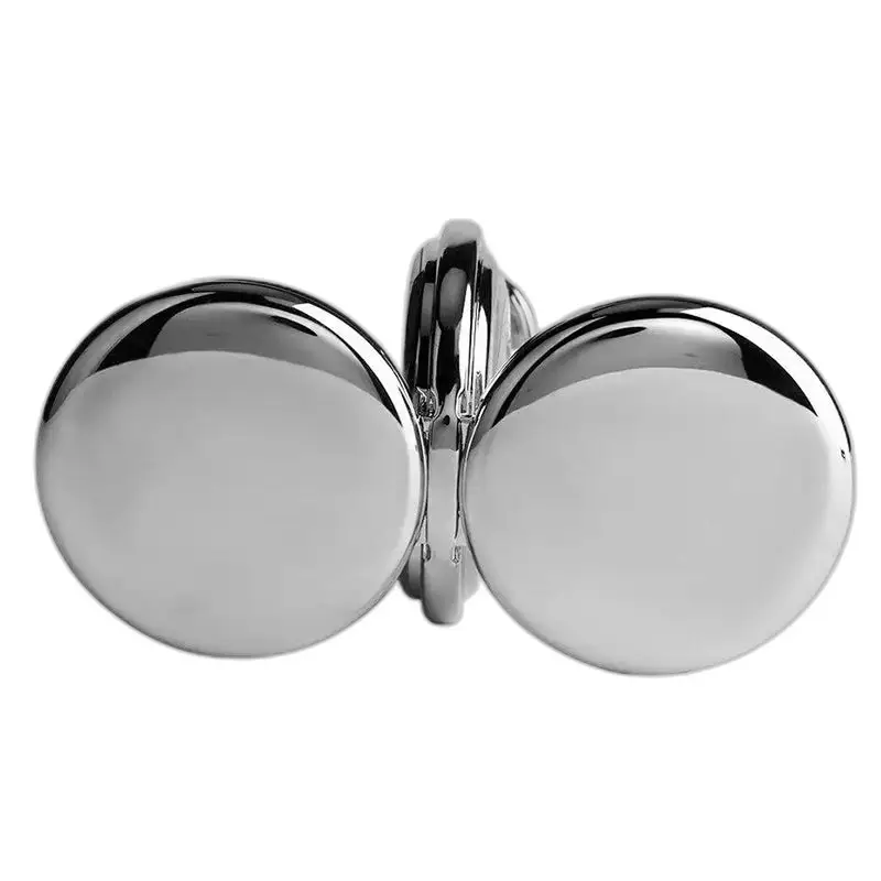 Glanzende metalen manchetknopen voor modern chic zakhorloge met dubbele klep