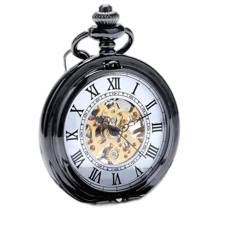 Dubbel Demi Chasseur Noire zakhorloge in zwart, elegant en verfijnd
