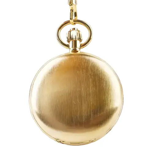 Luxe dubbel zakhorloge in goud, een elegant accessoire voor dames en heren
