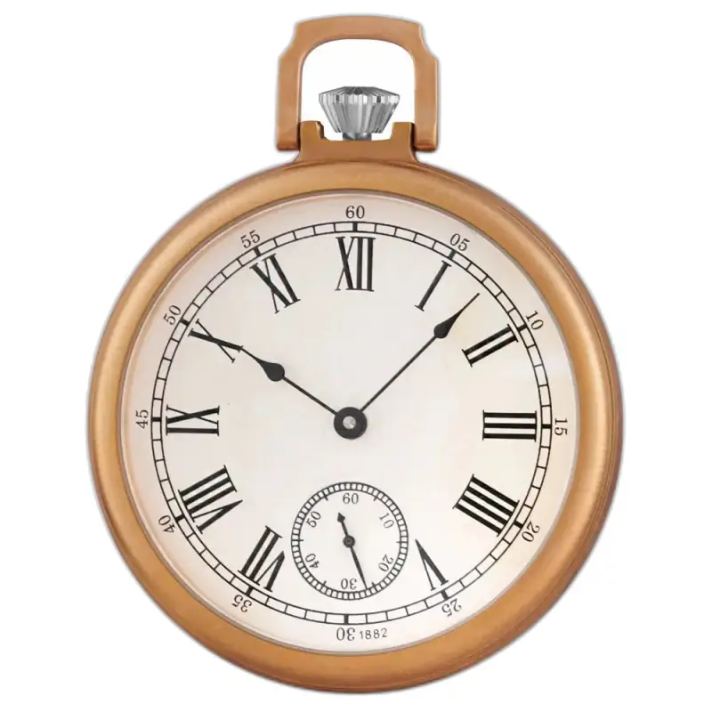 Zakhorloge Elegante spiegel Goud Mechanisch met gouden Romeinse cijfers