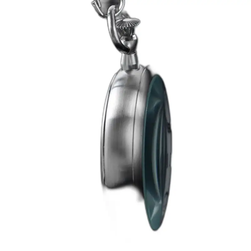 Elegant spiegelgoud mechanisch zakhorloge met zilveren ketting