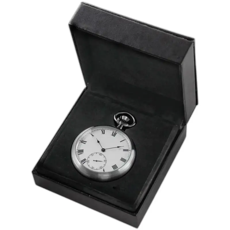 Zakhorloge Elegante spiegel Goud Mechanisch met zilveren horloge in de zwarte doos
