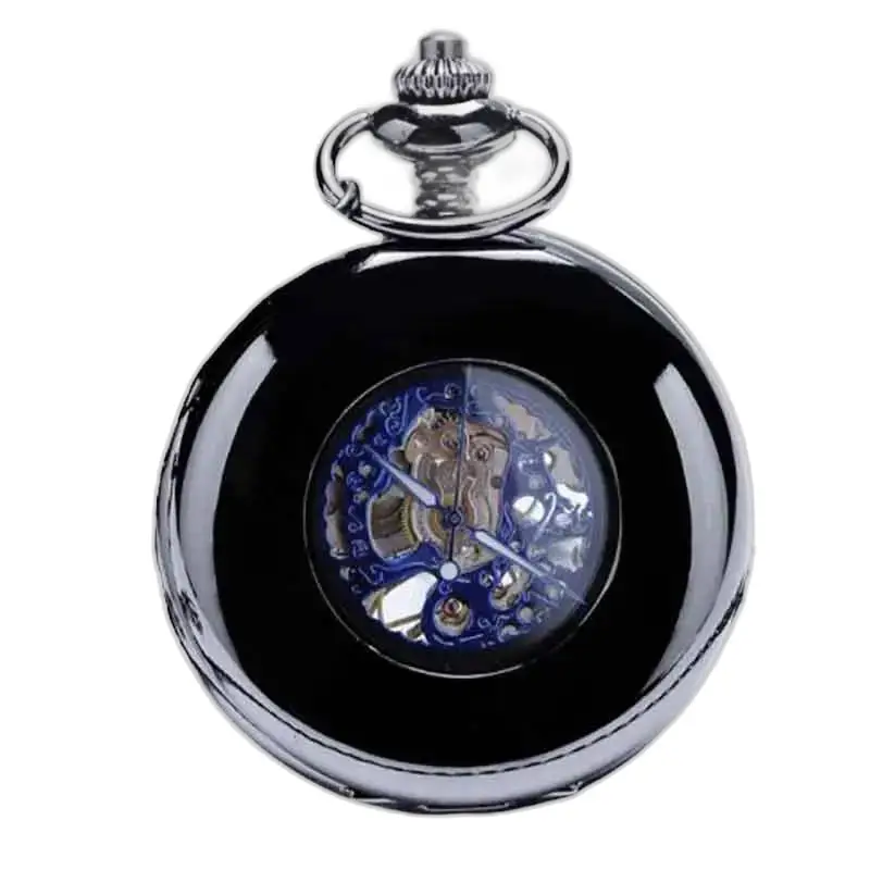 Stijlvol herenzakhorloge met uniek design in zwart en zilver