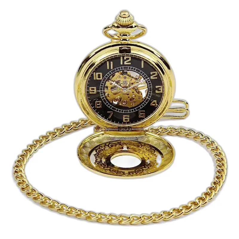 Chique gouden dameszakhorloge met mechanisch uurwerk en elegante handmatige opwinding