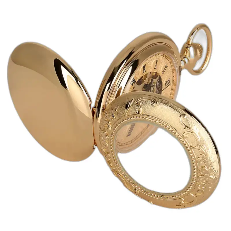 Golden Memory Luxe Zakhorloge versierd met een elegant gouden zakhorloge