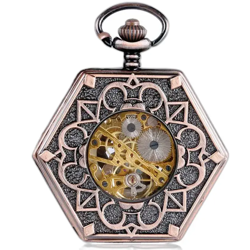 Luxe zeshoekig zakhorloge met een elegant en uniek ontwerp voor dames en heren