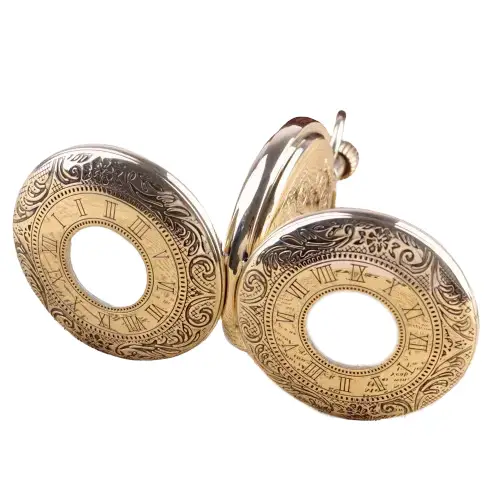 Luxe herenzakhorloge met Romeinse cijfers met een elegante gouden kast