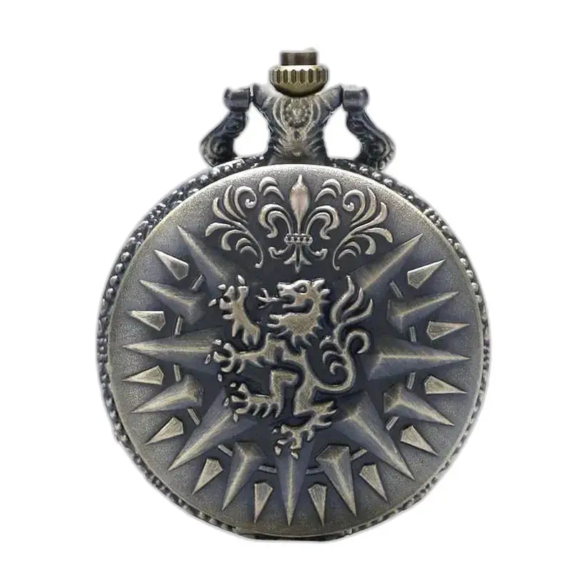 Game Of Thrones Golden Lion-zakhorloge met een sierlijk antiek klokontwerp