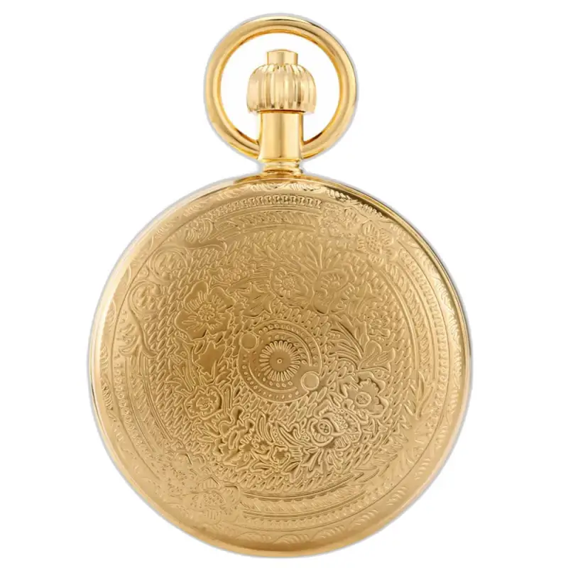 Luxe Bird Gold Garden zakhorloge met een prachtig sierlijk goud design