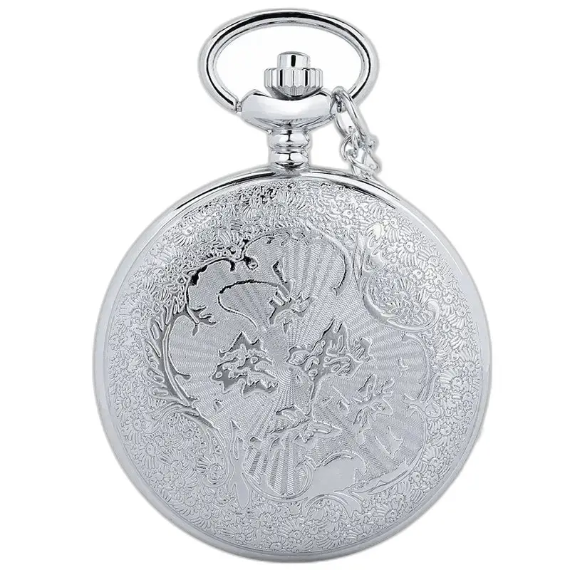 Luxe zakhorloge met gegraveerd ontwerp, roterende ketting in smaragd goud