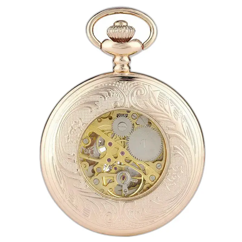 Luxe roségouden zakhorloge met Romeinse cijfers, tijdloze elegantie