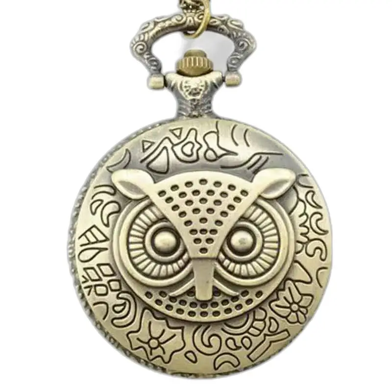 Maître Owl zakhorloge in brons met elegant en trendy uilenmotief