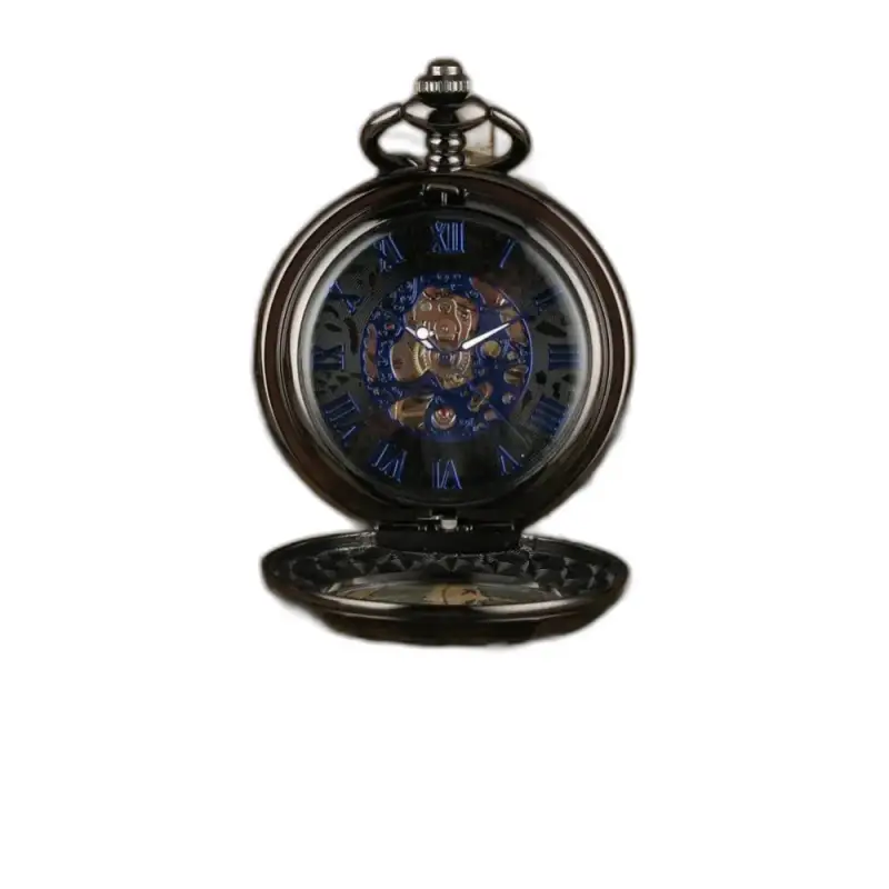 Blue Venom mechanisch herenzakhorloge met zwarte open kast en stijlvolle details