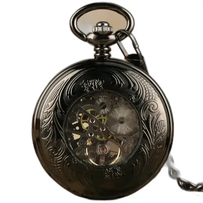 Blue Venom mechanisch herenzakhorloge met een strakke zwarte kast