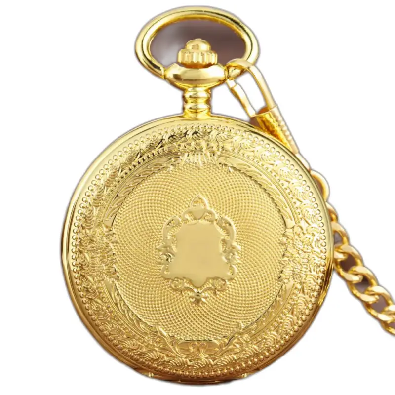 Heritage bronzen mechanisch zakhorloge met gouden versieringen