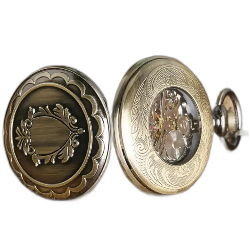 Vintage Heritage Bronzen mechanisch zakhorloge met een sierlijk bronzen ontwerp
