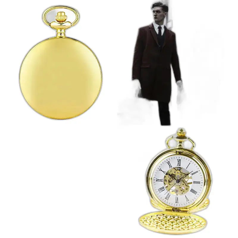 Mechanisch zakhorloge met dubbele chasseur voor heren in goud, elegant en verfijnd