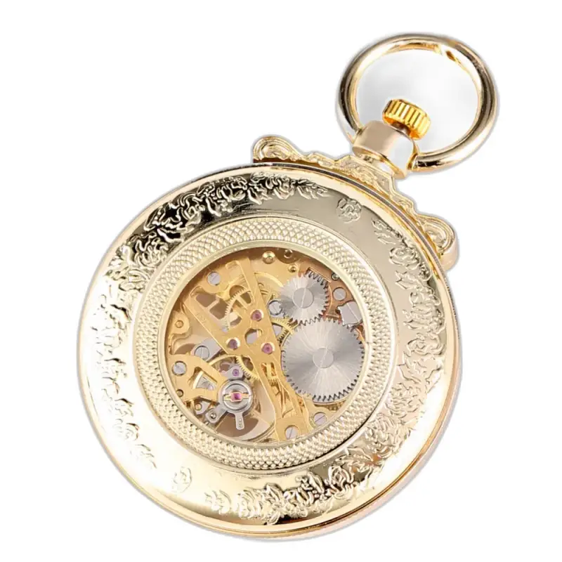 Gentleman Luxe Goud Mechanisch Zakhorloge in goudkleurig met verfijnde details