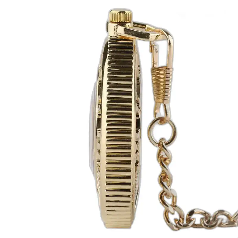 Gouden Roman Chic mechanisch zakhorloge met elegante gouden ketting