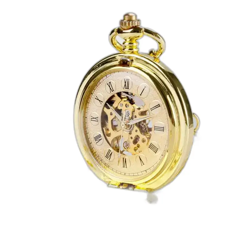 Gouden Tentation mechanisch zakhorloge, elegant gouden mechanisch zakhorloge