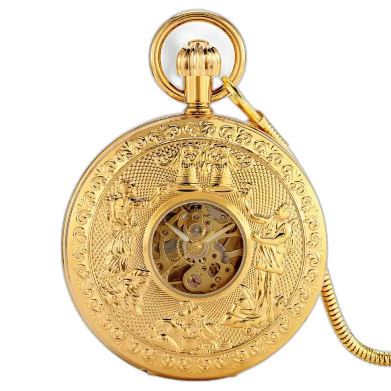 Golden Bell Luxe mechanisch zakhorloge met een elegant gouden design