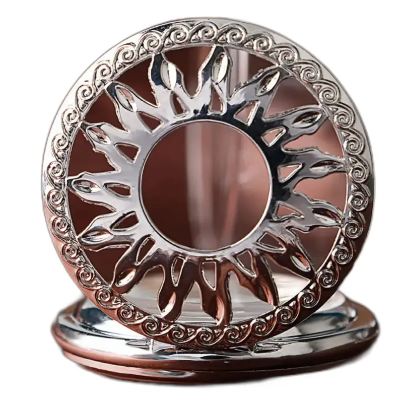 Decoratieve zilveren steun voor Golden Sun mechanisch zakhorloge