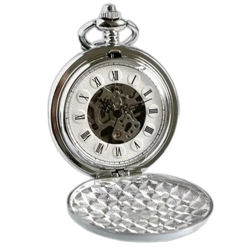 Greenmarble Luxe mechanisch zakhorloge met elegante zilveren kast