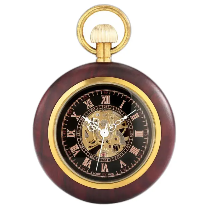 Kinetic Woodcraft Luxe mechanisch herenzakhorloge met zichtbaar mechanisme