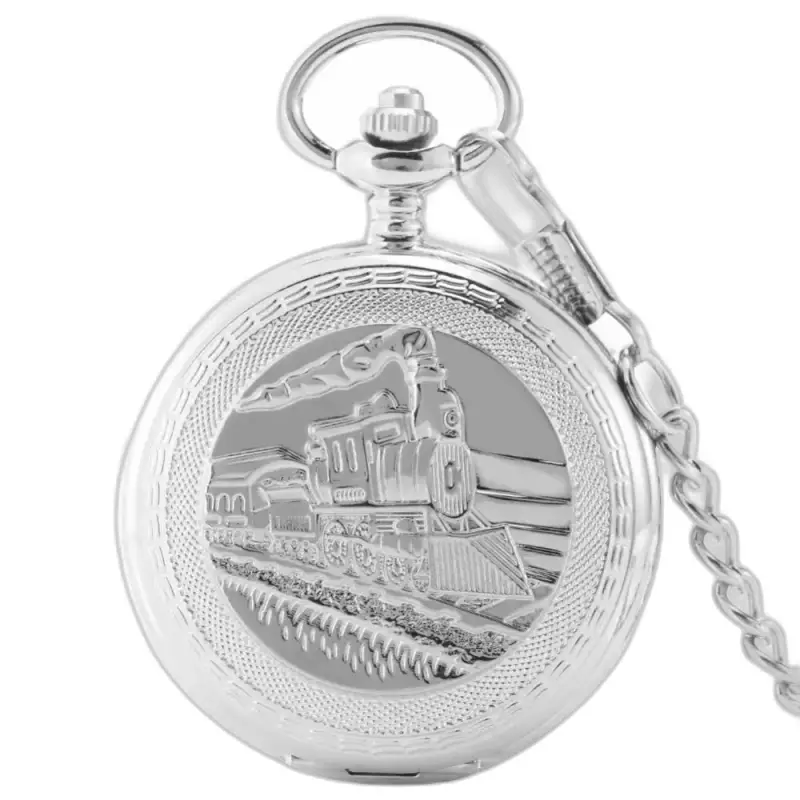 Regal Luxe Locomotief Mechanisch Zakhorloge met zilveren locomotief mechanische zak