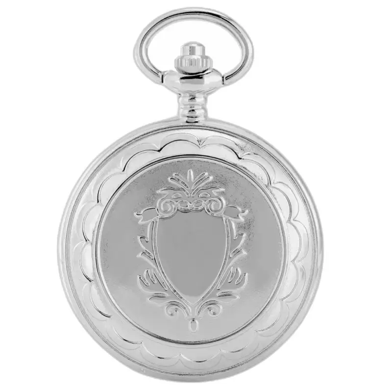 Regal Luxe Locomotief Mechanisch Zakhorloge met een decoratief zilveren schild