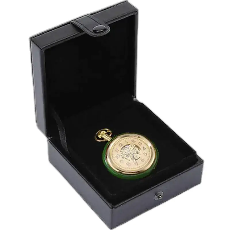 Luxe chique gouden mechanisch herenzakhorloge met een gouden en groene wijzerplaat