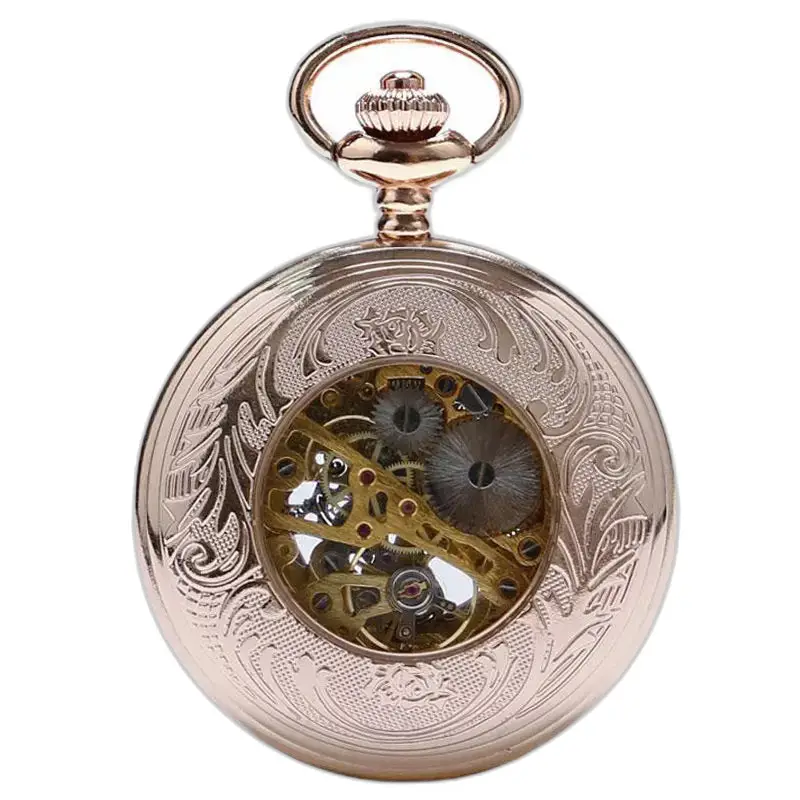 Rose Gold Lady mechanisch zakhorloge met een elegant roségouden ontwerp