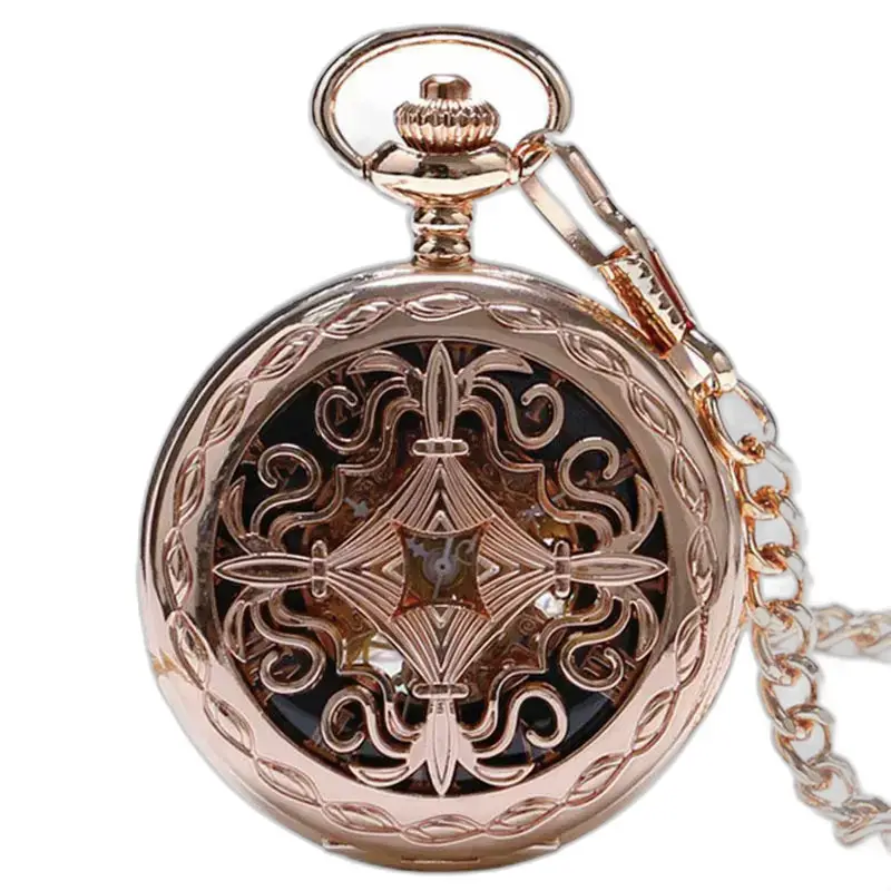 Roségouden Lady mechanisch zakhorloge met een elegant roségouden design